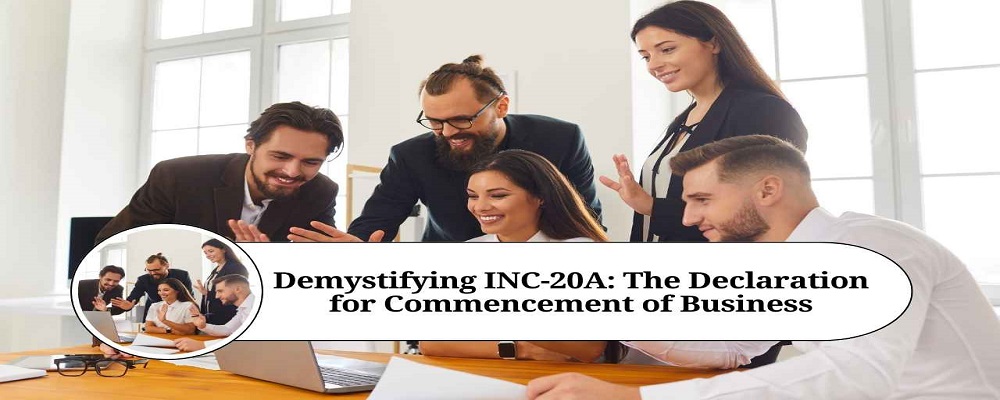 Commencement of Business (INC 20A) Filing